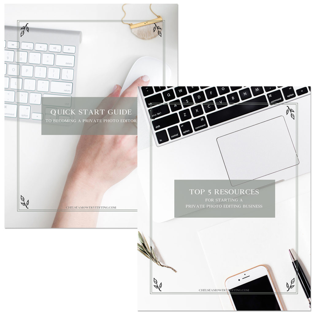 free resource guides | private photo editing mentorship